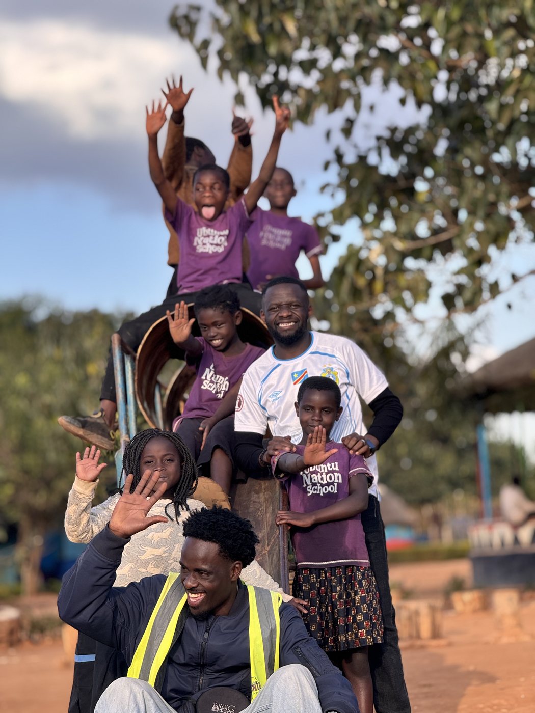 Ubuntu Nation School students and staff together